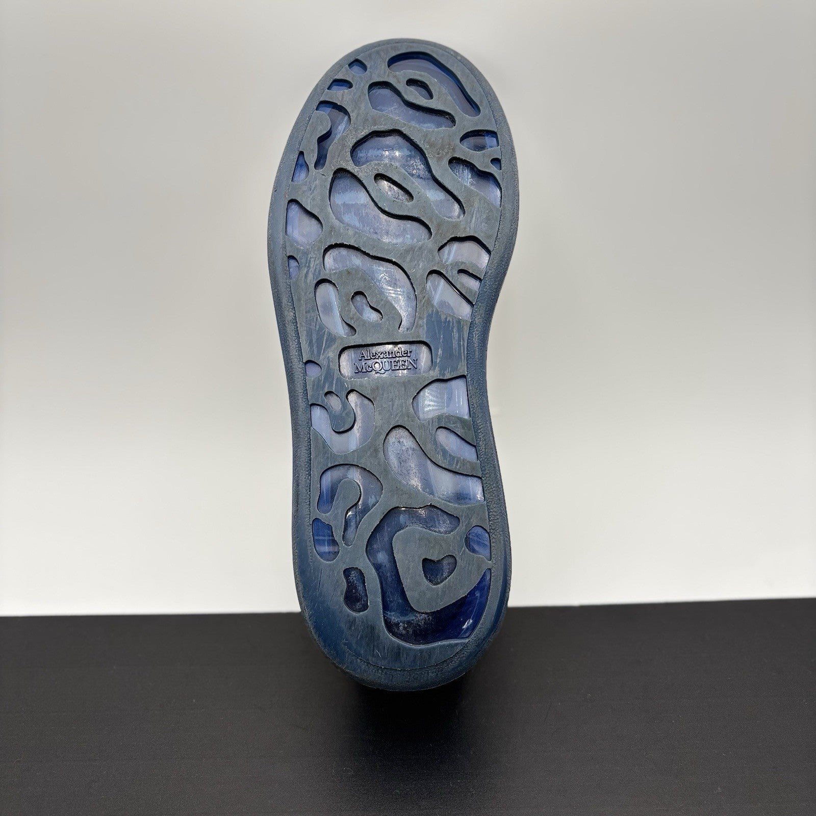 Size 43 EU (10 US) - Alexander McQueen ' White, Blue Bottoms ' | GOOD CONDITION!