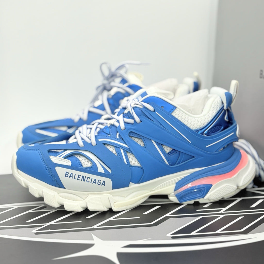Size 40 (7 US) - Balenciaga Track LED Sneaker ' White Blue ' | BRAND NEW