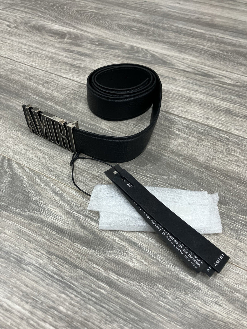 Amiri Core Logo Buckle ' Black/Black/Gold-Tone ' Belt | BRAND NEW! | SIZE 90