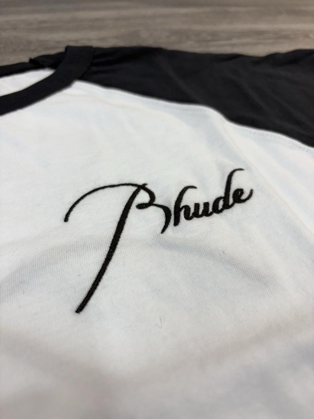 Size Small - Rhude Logo Embroidered Cotton T-Shirt ' Vintage Black ' | NEW!