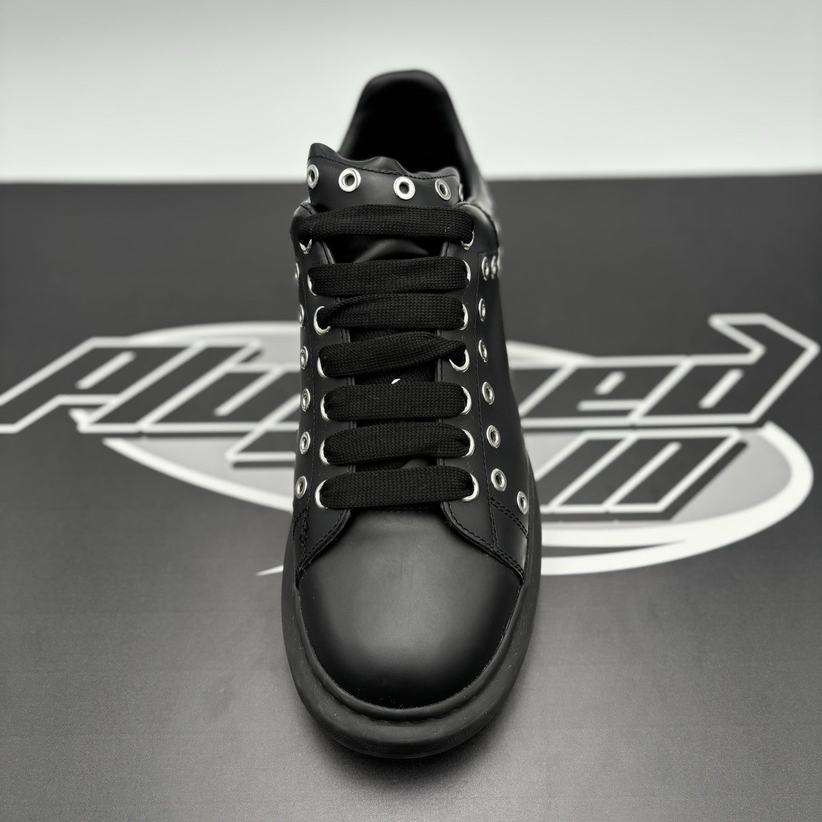 Size 43.5 (10.5 US) Alexander McQueen ' Black Silver Eyelets ' | GREAT COND!