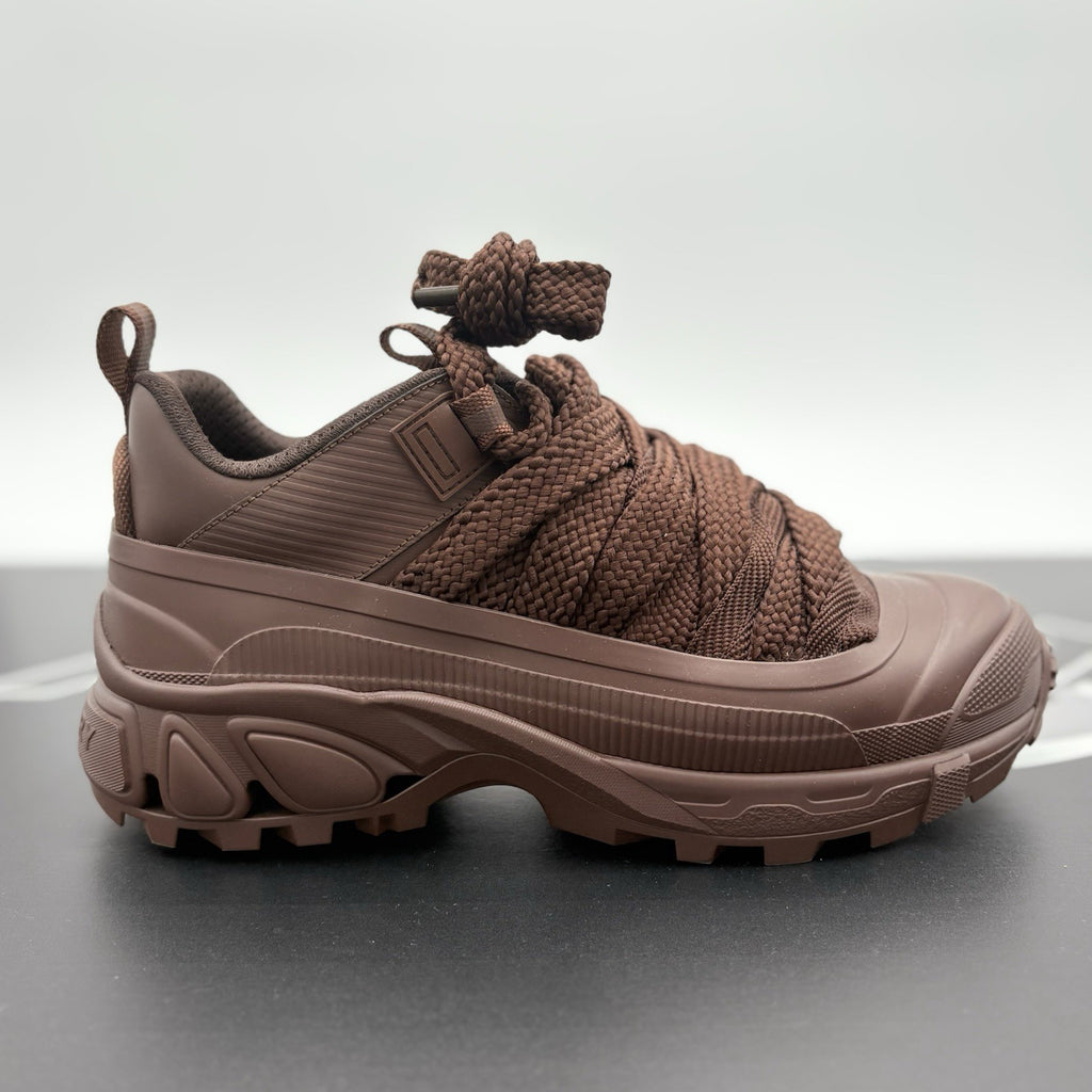 Size 40 (7 US) Burberry Arthur Low-Top  ' Deep Earth Brown ' | TRIED ON!