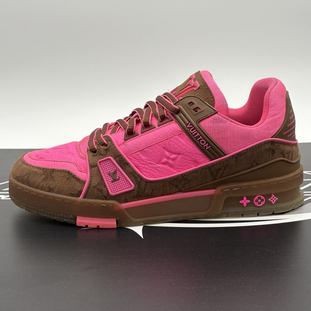 Size 8 LV (9-9.5 US) Louis Vuitton Trainer ' Pink Brown ' | GREAT CONDITION!