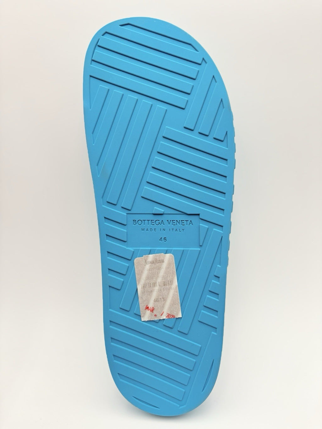 Size 46 (13 US) - Bottega Veneta Rubber Slides ' Blue ' | NEW!