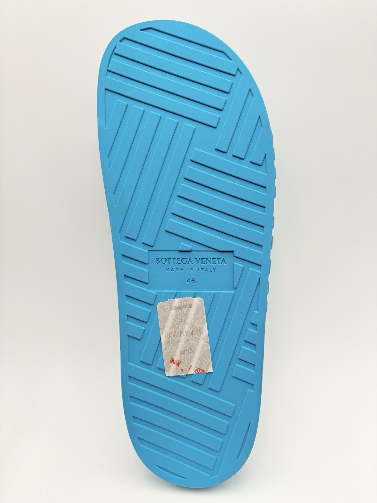 Size 46 (13 US) - Bottega Veneta Rubber Slides ' Blue ' | NEW!