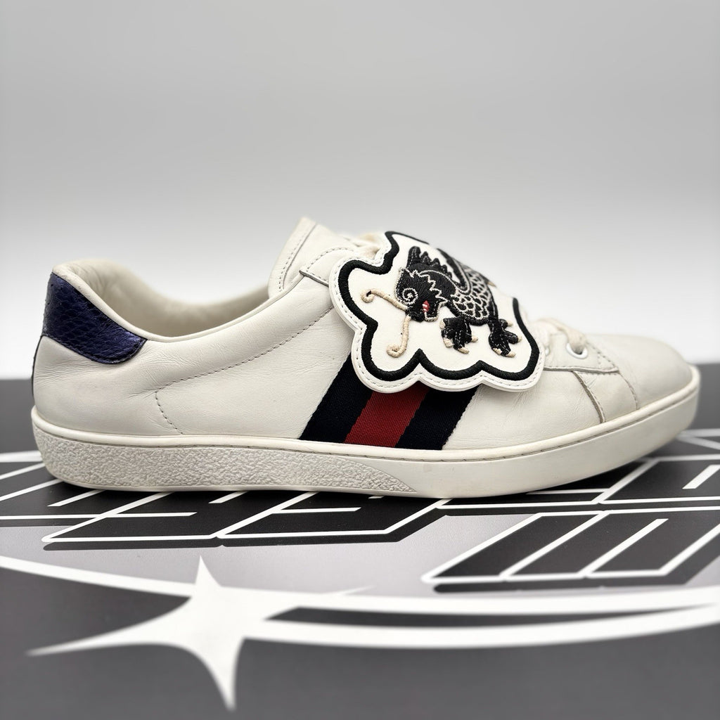 Size 9.5 G (10 US) - Gucci Ace Web Patches ' UFO, Dragon ' | GREAT CONDITION!