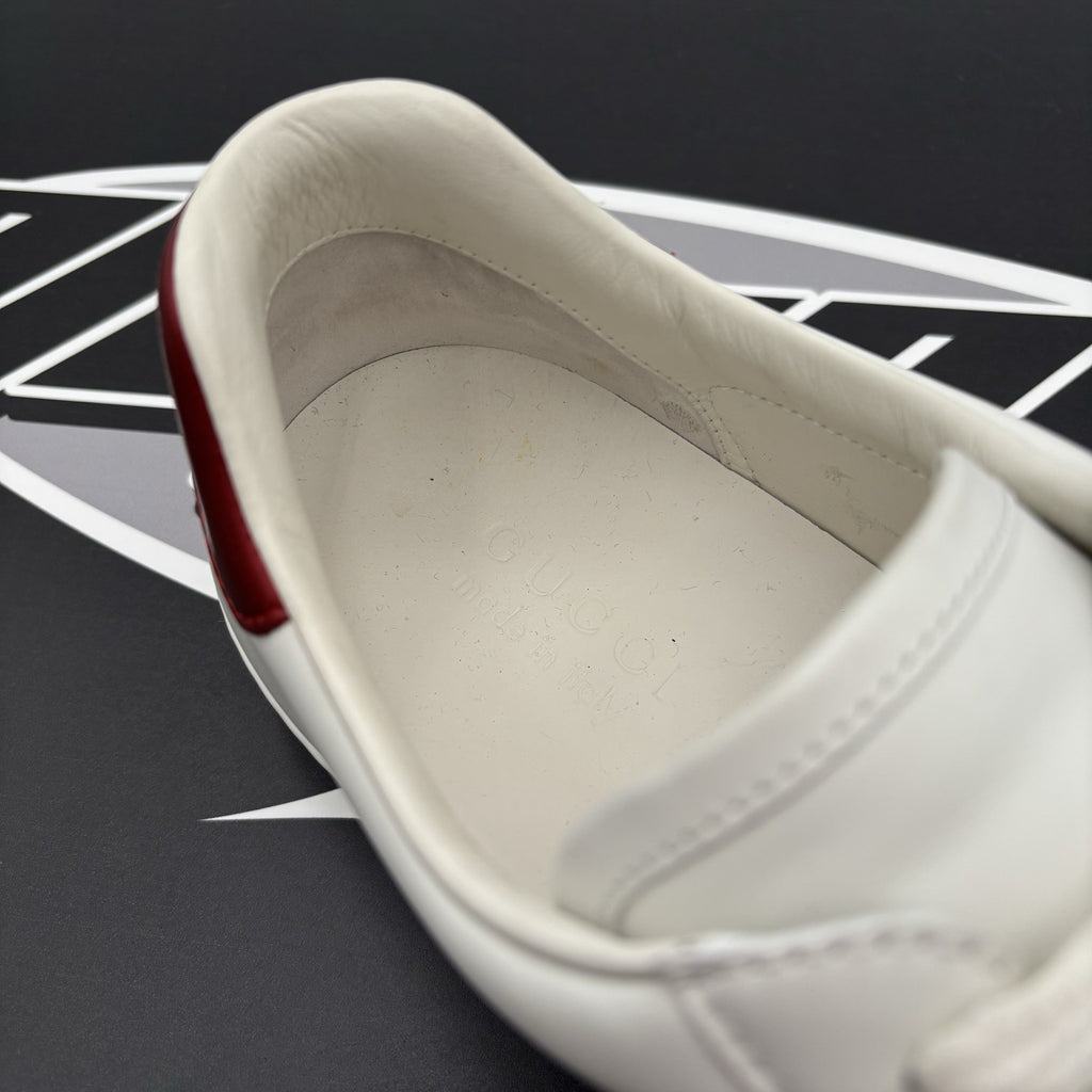 Size 7.5 G (8 US) - Gucci Ace Gucci Stripe ‘ White, Red ‘ | GREAT!