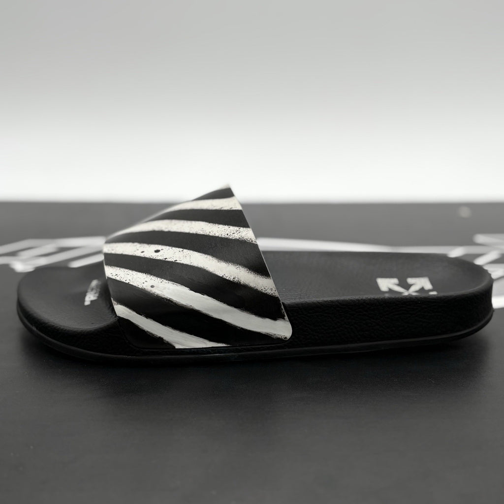 Size 42 (9 US) - Off White Black And White Slides | GOOD CONDITION!