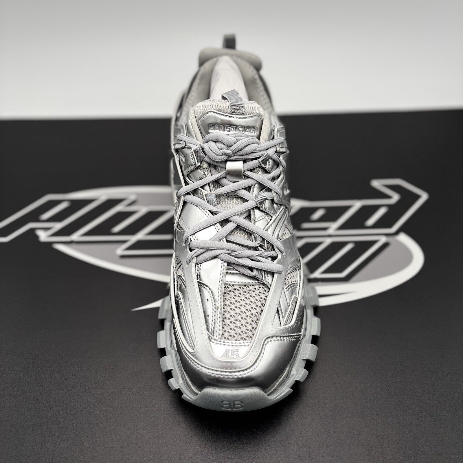Size 45 EU (12 US) - Balenciaga Track ' Triple Silver ' | BRAND NEW!