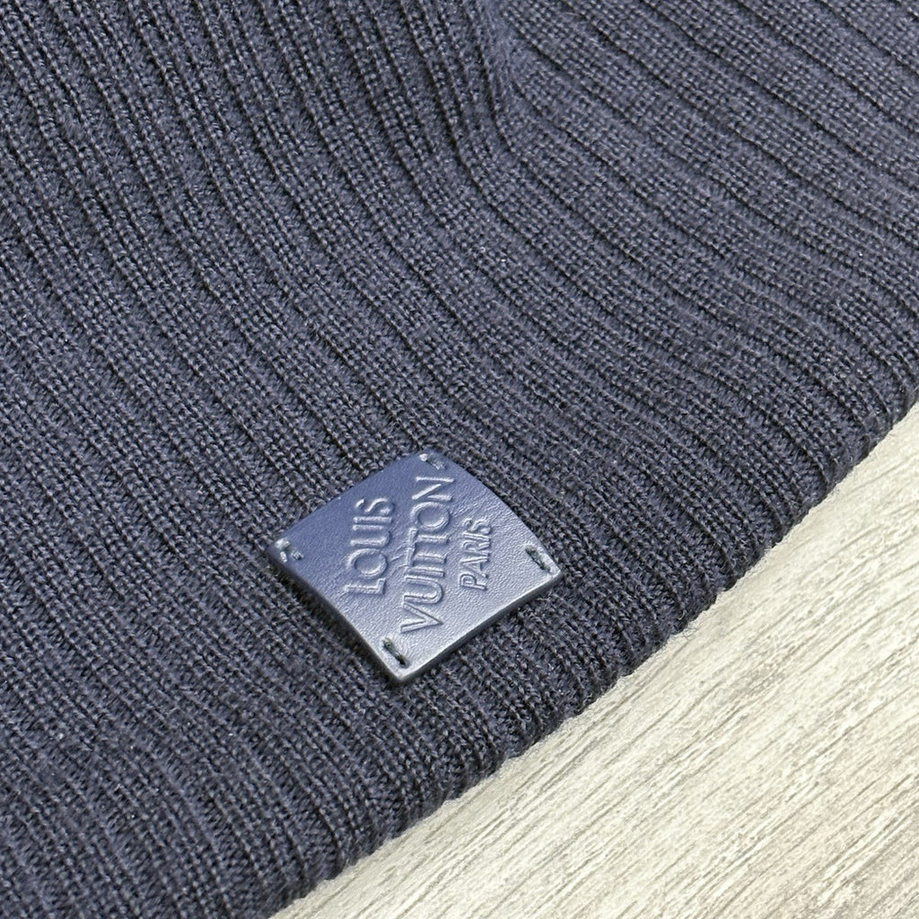 Louis Vuitton Wool Petit Damier Beanie ' Navy ' | GOOD CONDITION!