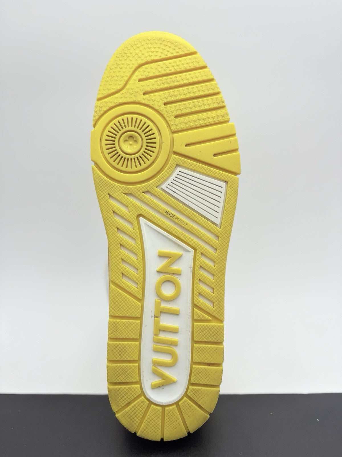 Size 9.5 LV (10.5-11 US) Louis Vuitton Trainer ' White Yellow ' | SUPER CLEAN!