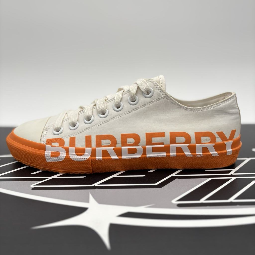 Size 41 EU (8 US) - Burberry Low Sneaker ' Orange, White ' | SUPER CLEAN!
