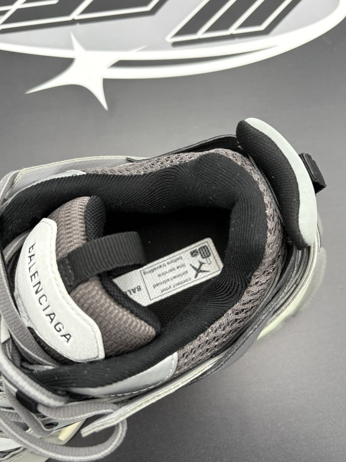 Size 40 (7 US) - Balenciaga Track LED Sneaker ' Silver, Grey ' | GREAT COND!