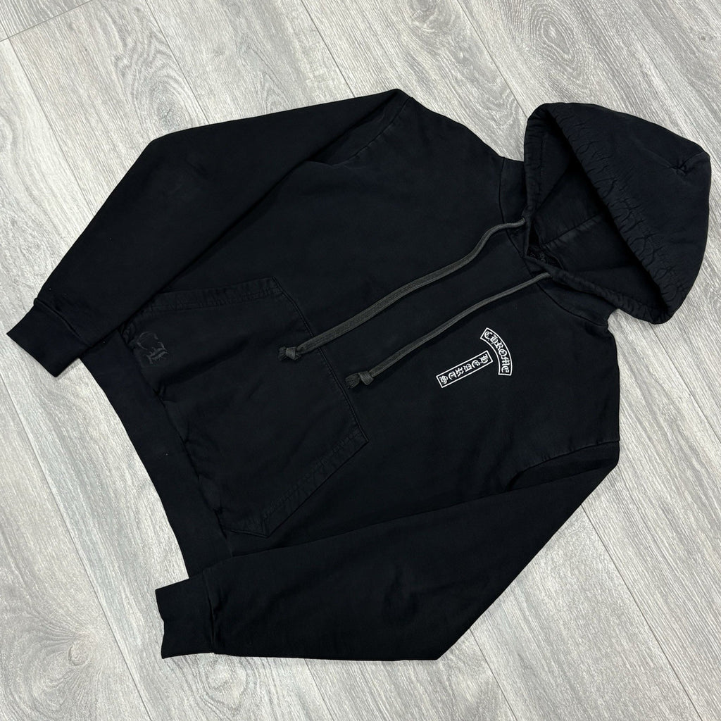Size S - Chrome Hearts T Logo FU Shoulder Hoodie ' Black '
