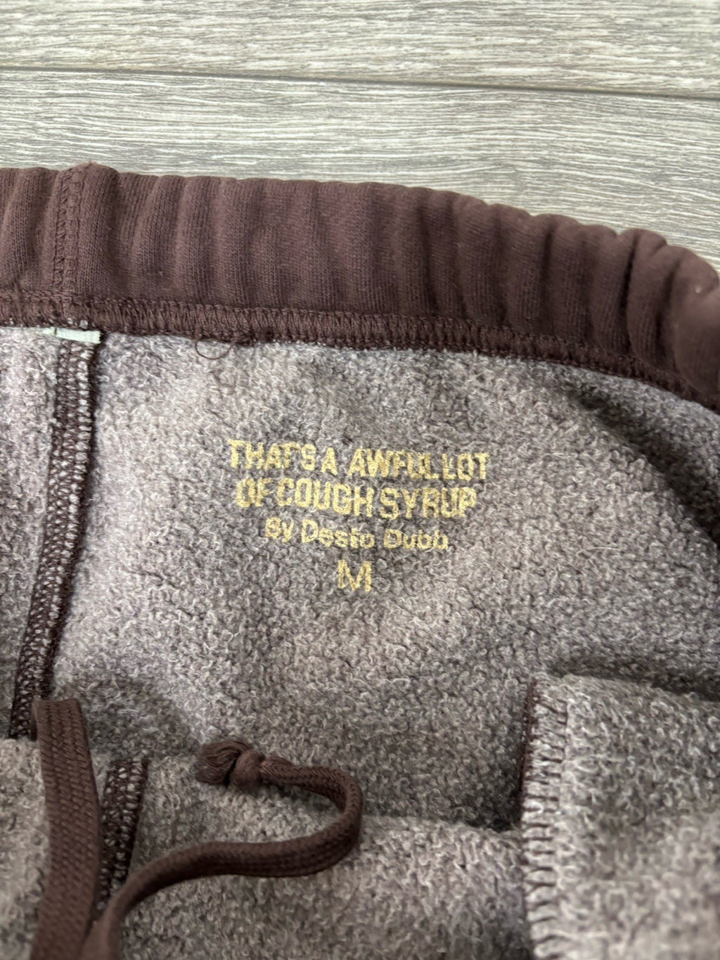 Size M - That's A Awful Lot Of Cough Syrup Sweats x MLK ‘ Brown ‘ | NEW!