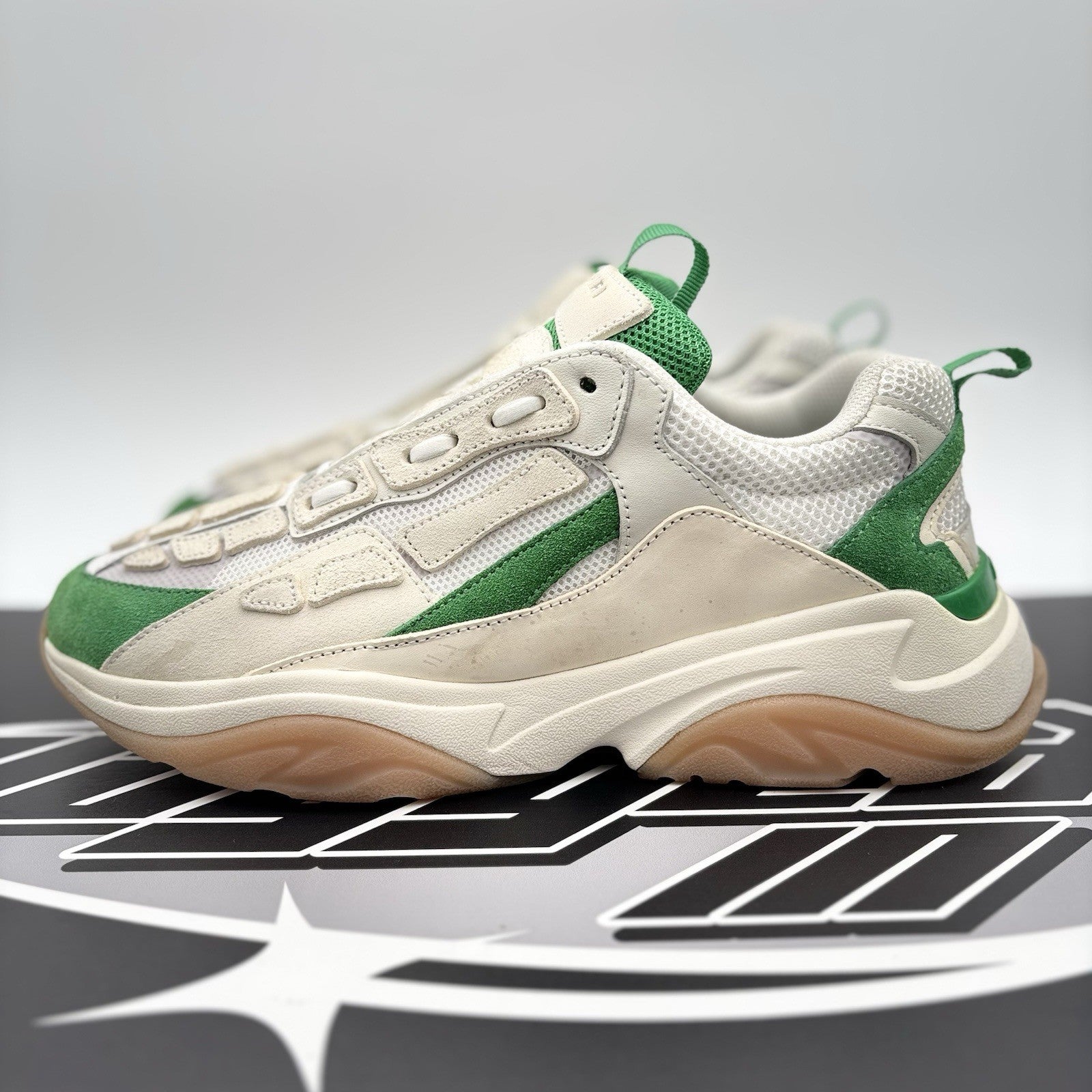 Size 43 (10 US) - Amiri Bone Runner ' Tennis Green ' | EXCELLENT!