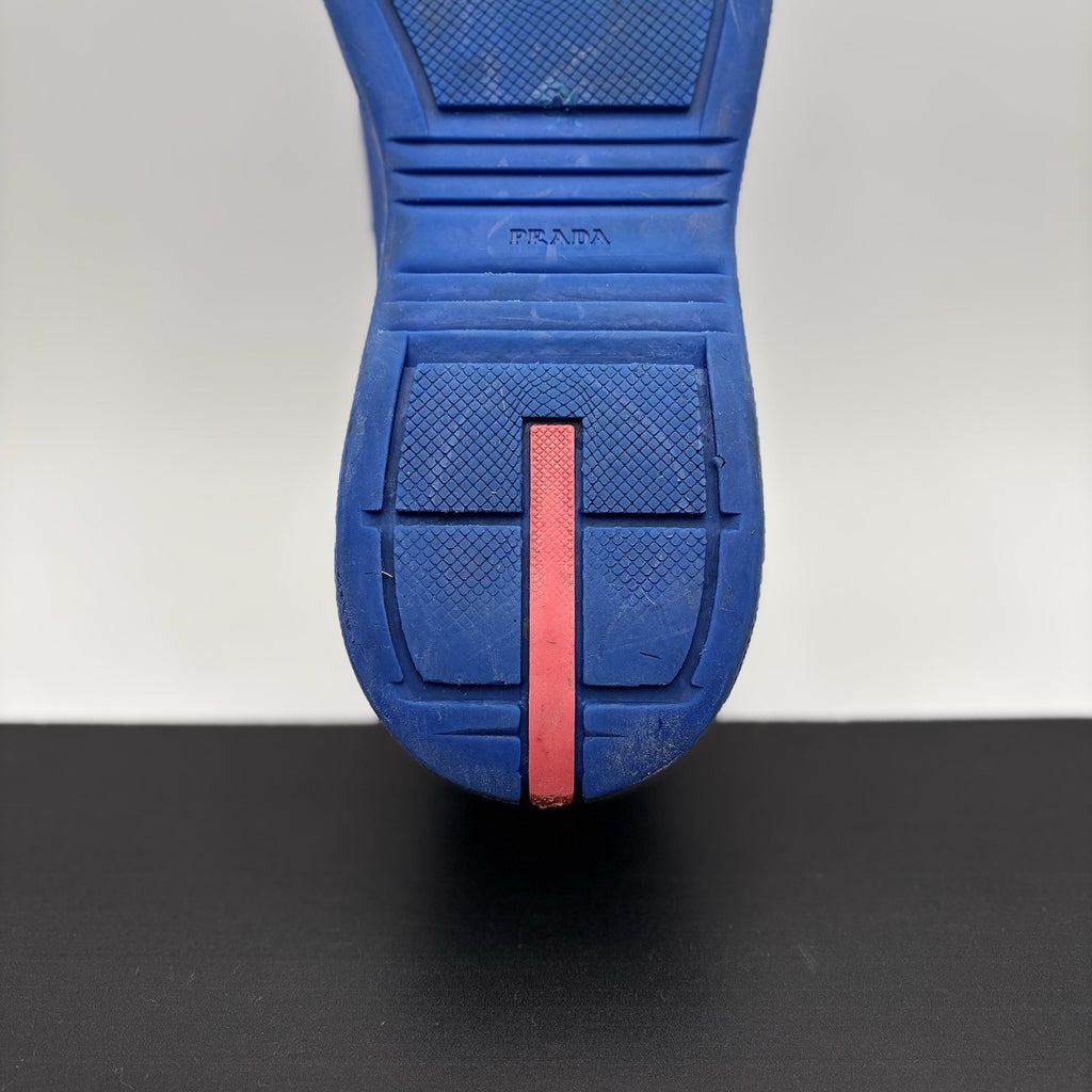 Size 45 (12 US) - Prada America's Cup Soft Rubber ' Blue ' | GOOD!