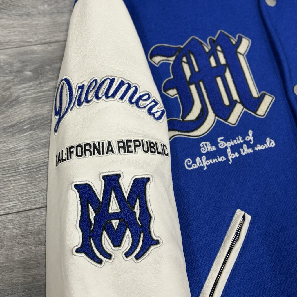 Size Large - Amiri Dream Team Varsity Jacket ' Blue ' | WORN 3x | 100% AUTHENTIC