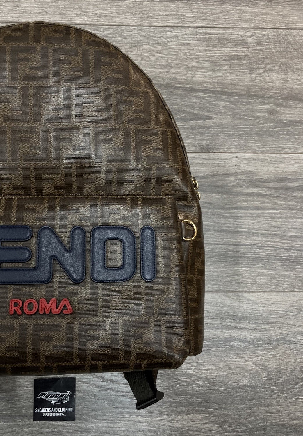 Fendi x Fila Brown Zucca Coated Canvas Mania Backpack