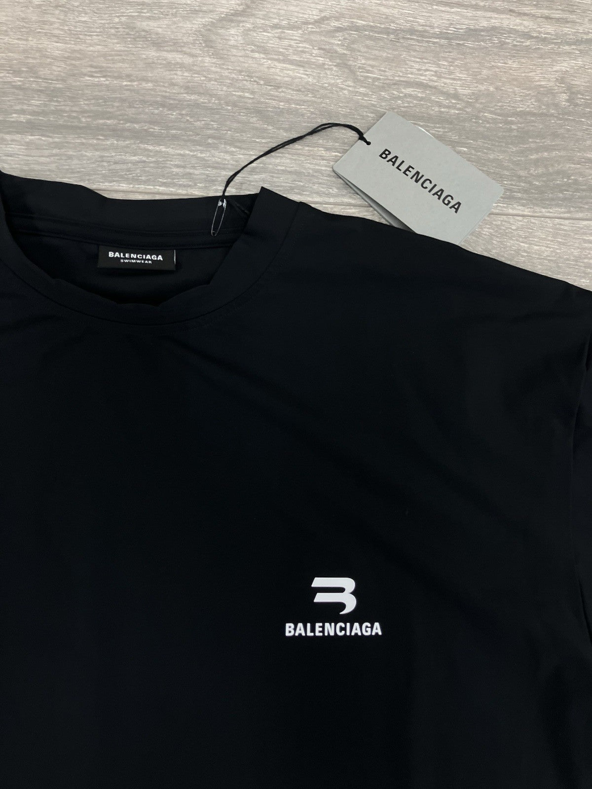 Size Large - Balenciaga Logo Swim Shirt ' Black ' | BRAND NEW!