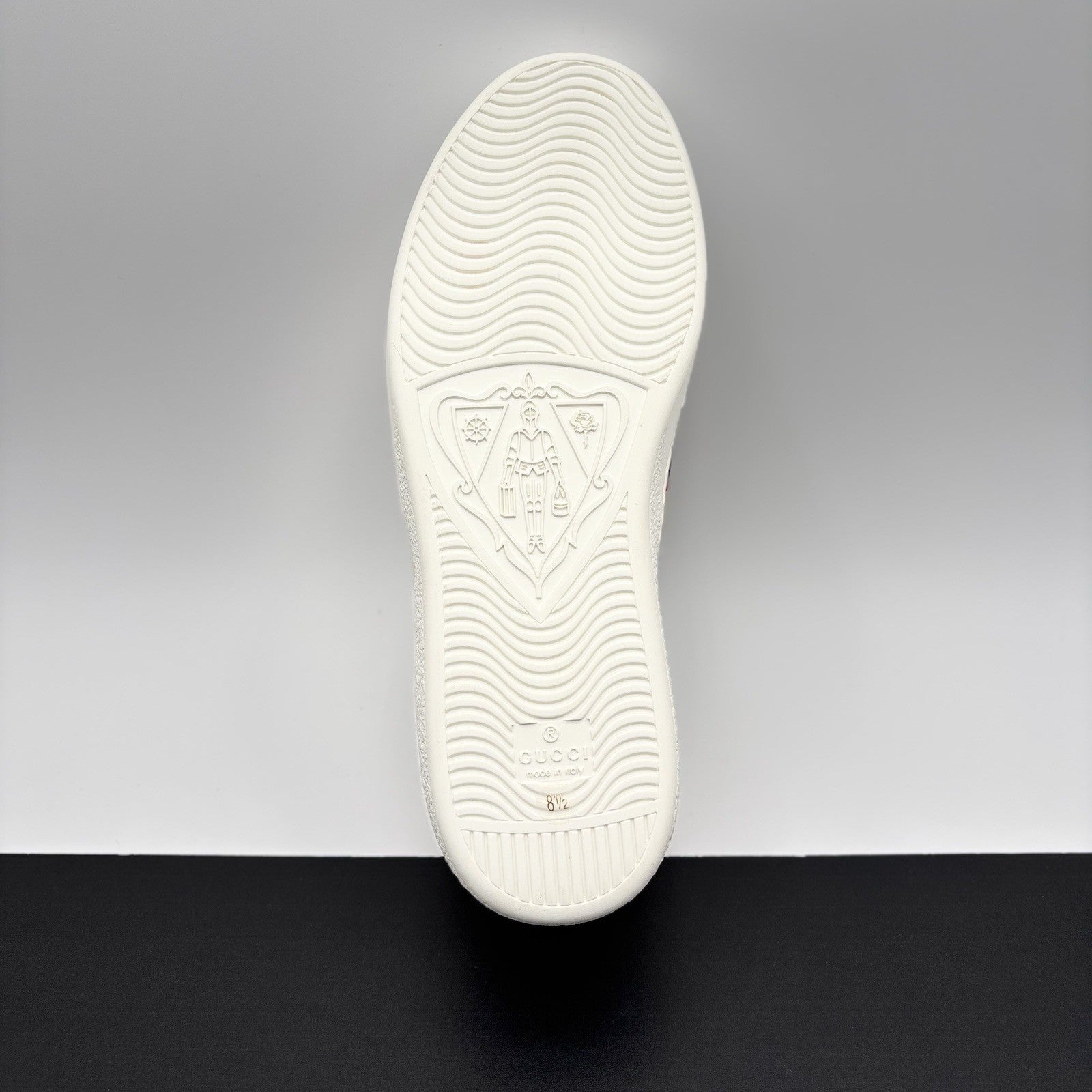 Size 8.5 G (9 US)- Gucci Ace Leather  With Strap ‘ White ’ | NEW!
