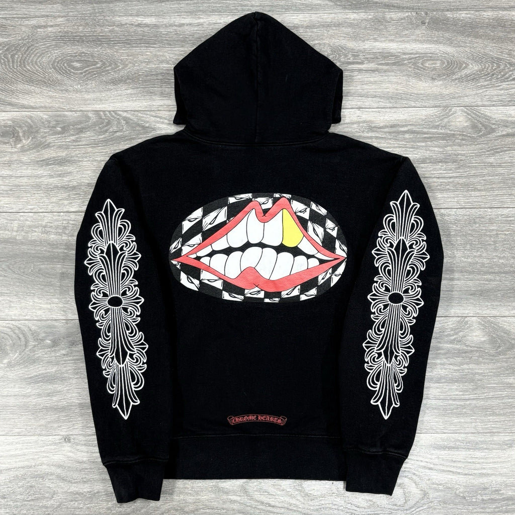 Size Small - Chrome Hearts x Matty Boy Flower Chomper Hoodie ' Black ' | CLEAN!