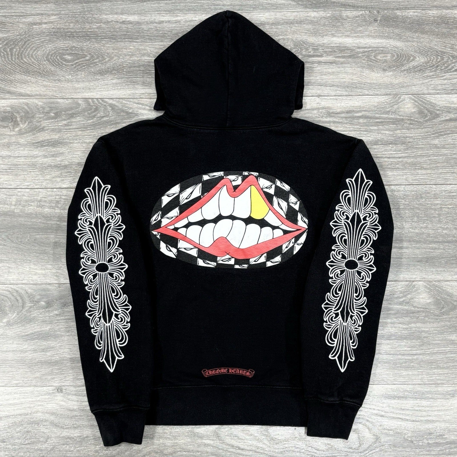 Size Small - Chrome Hearts x Matty Boy Flower Chomper Hoodie ' Black ' | CLEAN!