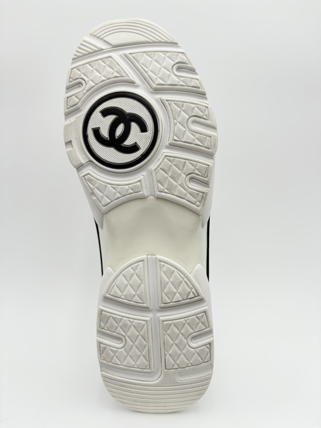 Size 45 (12 US) Chanel Nylon & Suede Low Top ' White Black ' | SUPER CLEAN!