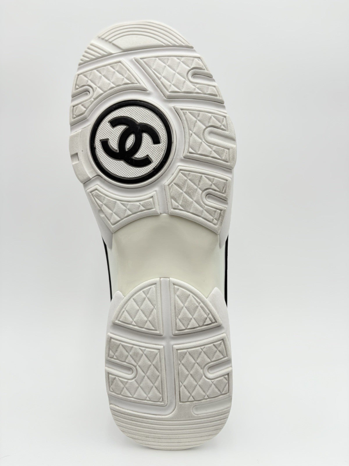 Size 45 (12 US) Chanel Nylon & Suede Low Top ' White Black ' | SUPER CLEAN!