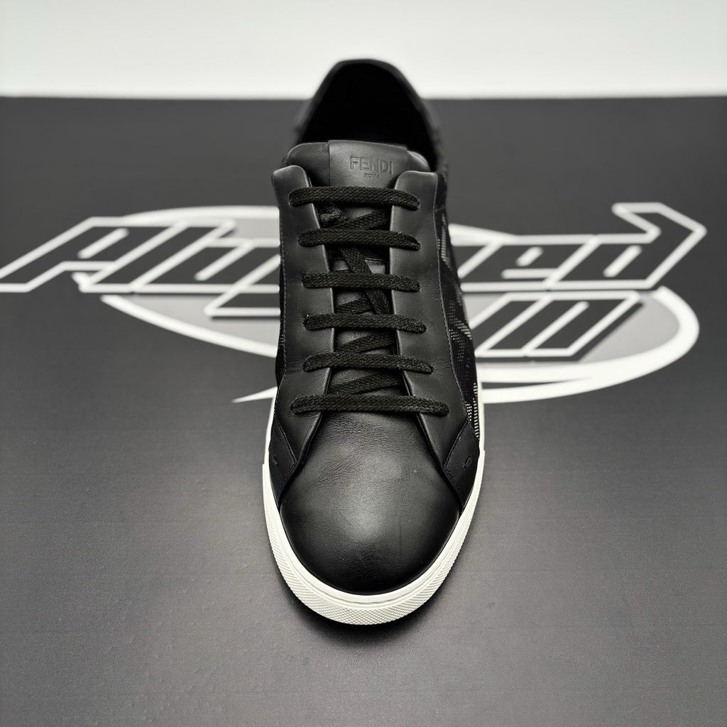 Size 12 UK (13 US) - Fendi FF Flash Logo Low ‘ Monogram Black ‘