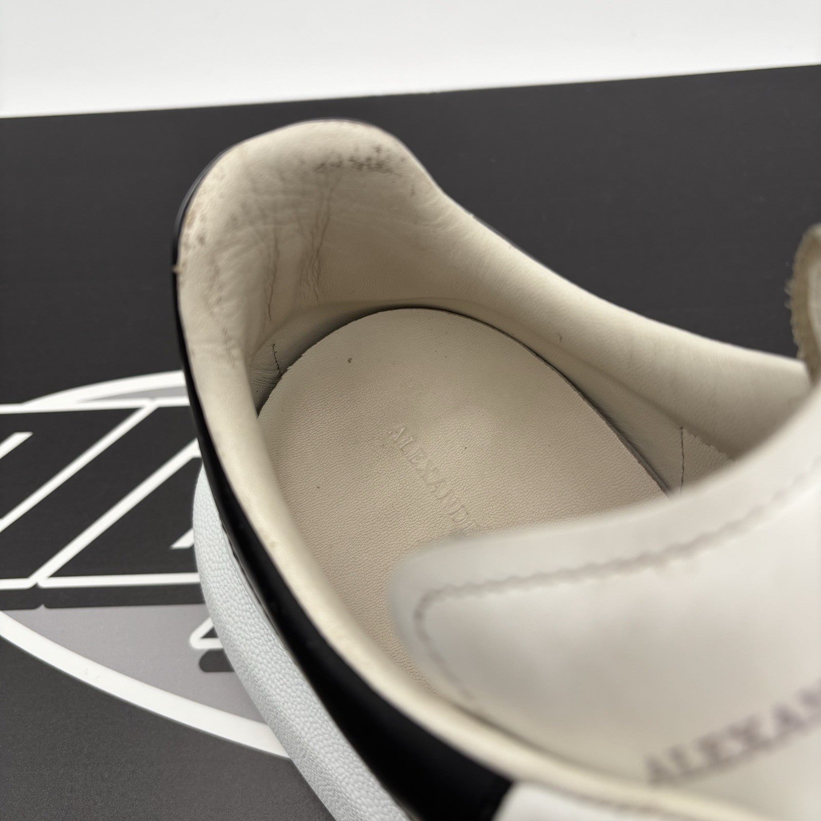 Size 44 (11 US) - Alexander McQueen Front Studded  ' White, Black ' | GREAT!