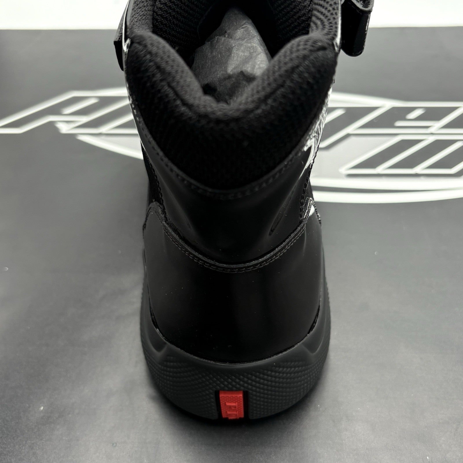 Size 10.5 UK (11.5 US) - Prada Cup High Top ' Black ' | BRAND NEW!