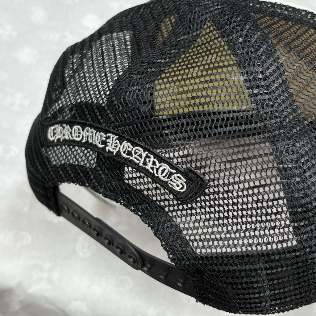 Chrome Hearts Eyechart Trucker Hat ' Black White Red ' | ONLY WORN 1-3x!