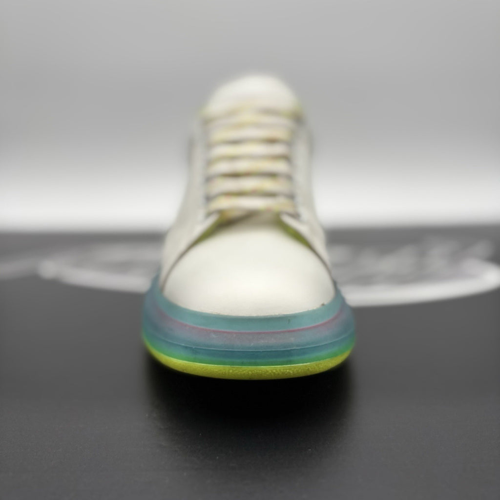 Size 42 (9 US) Alexander McQueen ' Transparent Sole/White Iridescent '