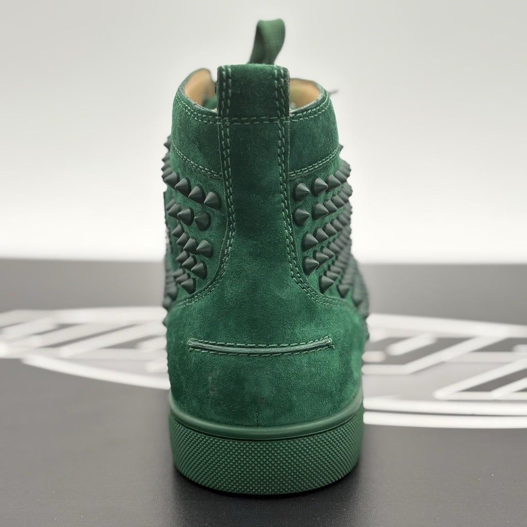 Size 41 (8 US) - Christian Louboutin Spikes ' Green ' | EXCELLENT CONDITION!