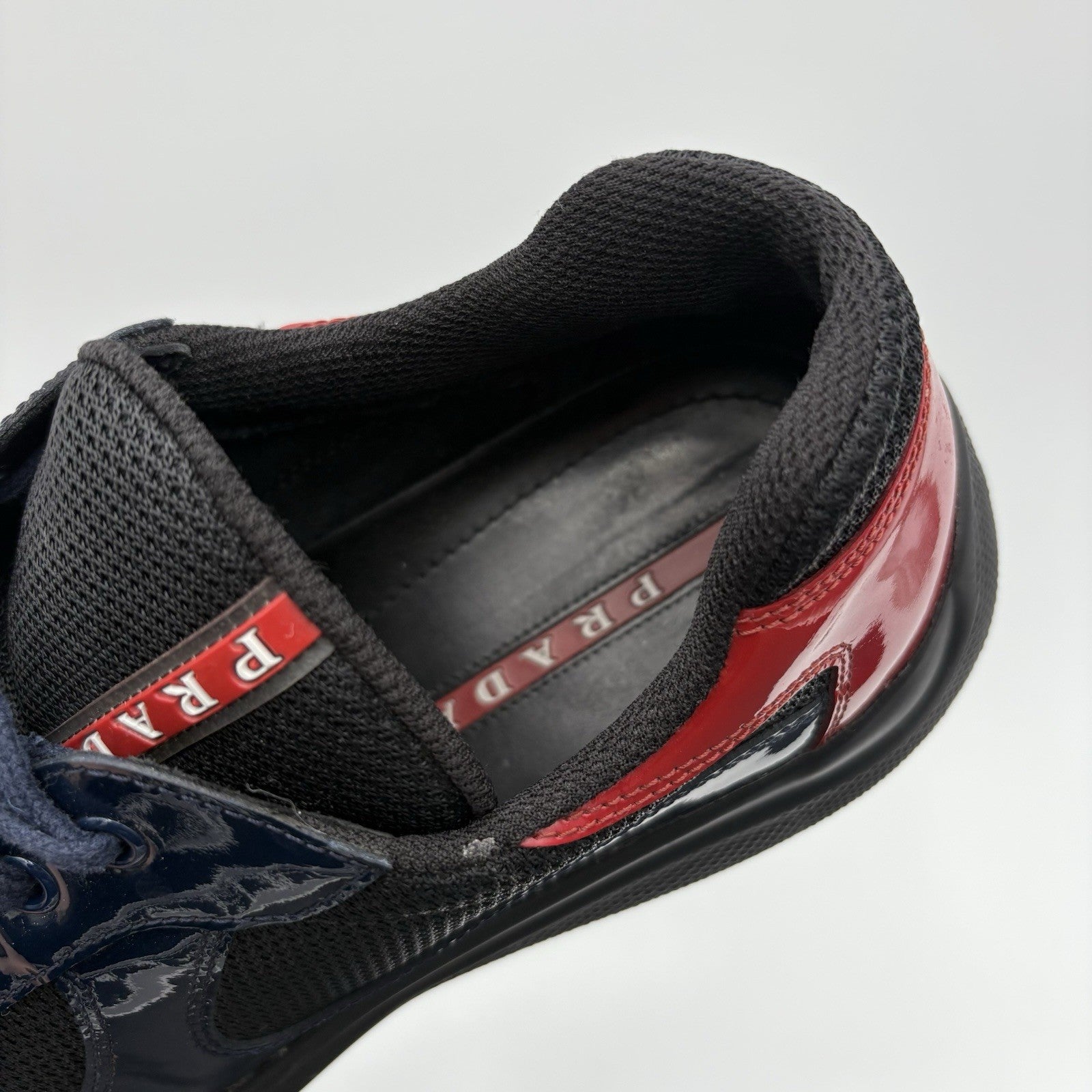 Size 9.5 UK (10.5 US) Prada Americas Cup ' Navy Red ' | GOOD CONDITION!