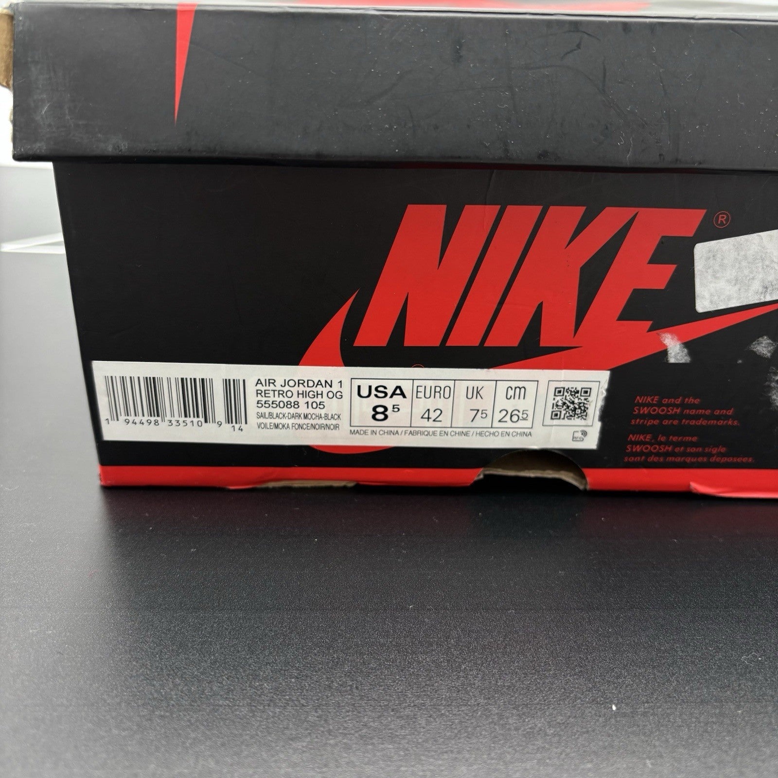 Size 8.5 - Air Jordan 1 Retro OG High ' Dark Mocha ' | GOOD CONDITION!