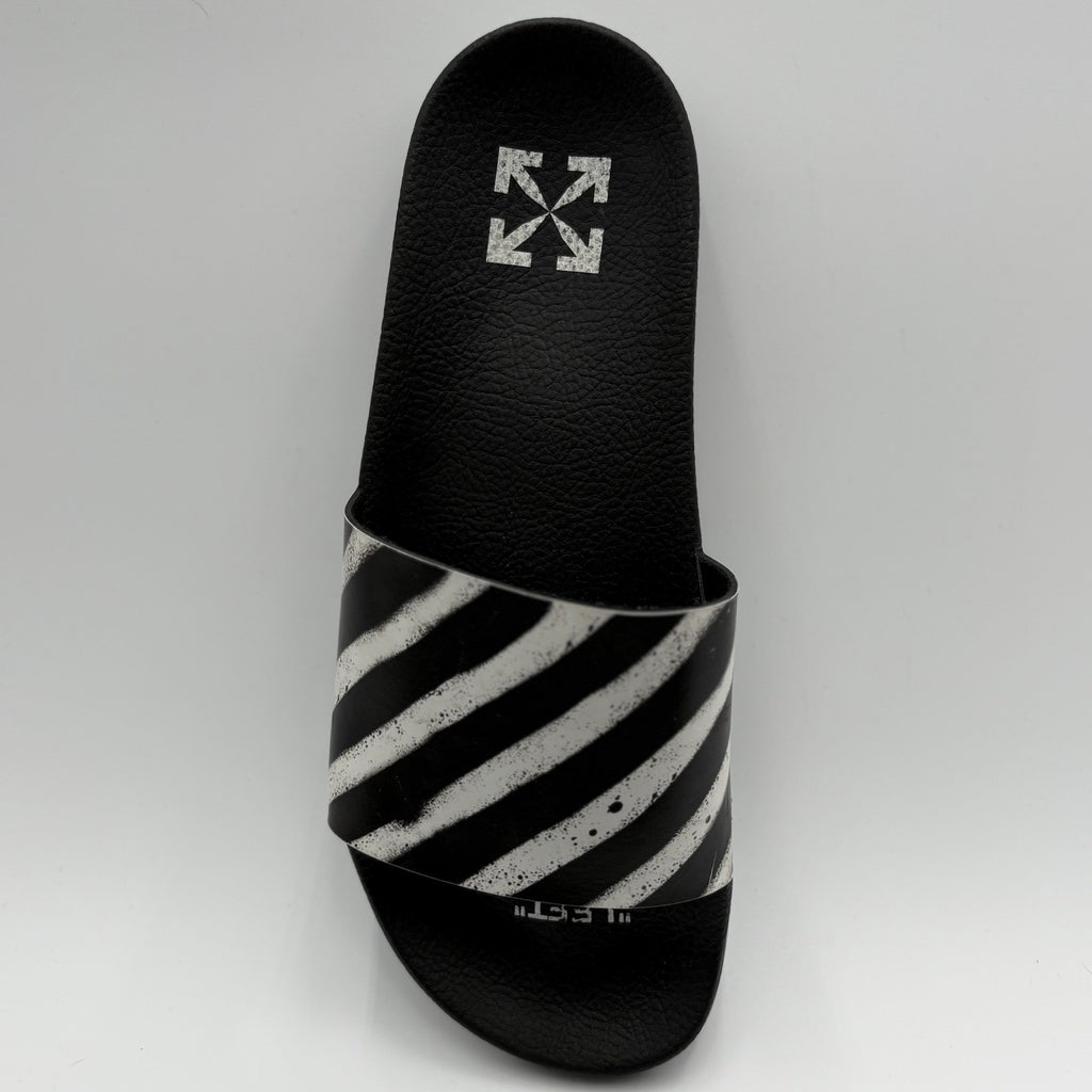 Size 42 (9 US) - Off White Black And White Slides | GOOD CONDITION!