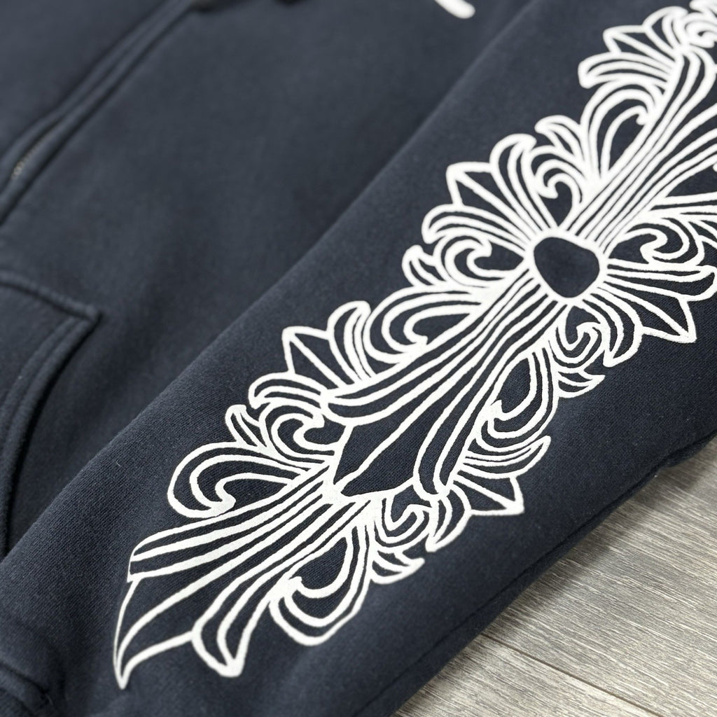 Size S - Chrome Hearts Thermal Foti Zip Up Hoodie ' Black ' | SUPER CLEAN!