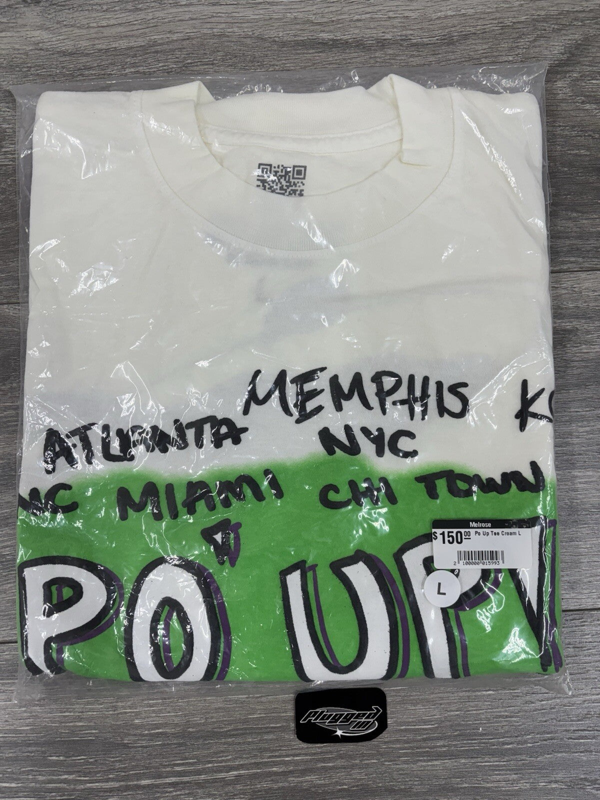 Size L - Awful Lot Of Cough Syrup Po’ Up! Shirt ‘ Cream ‘ | BRAND NEW!