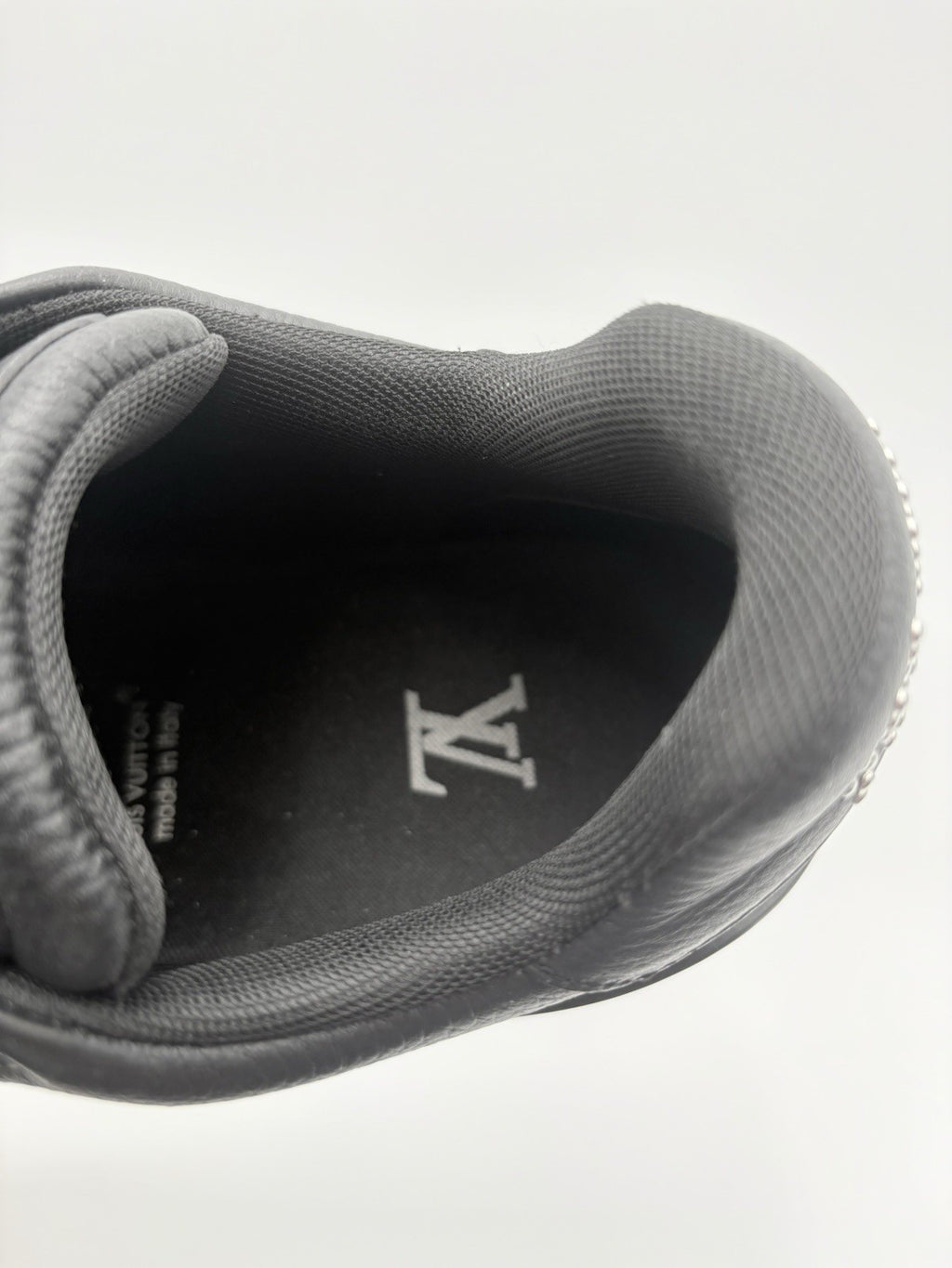 Size 8 LV (9-9.5 US) Louis Vuitton Studded Trainer ' Black ' | SUPER CLEAN!