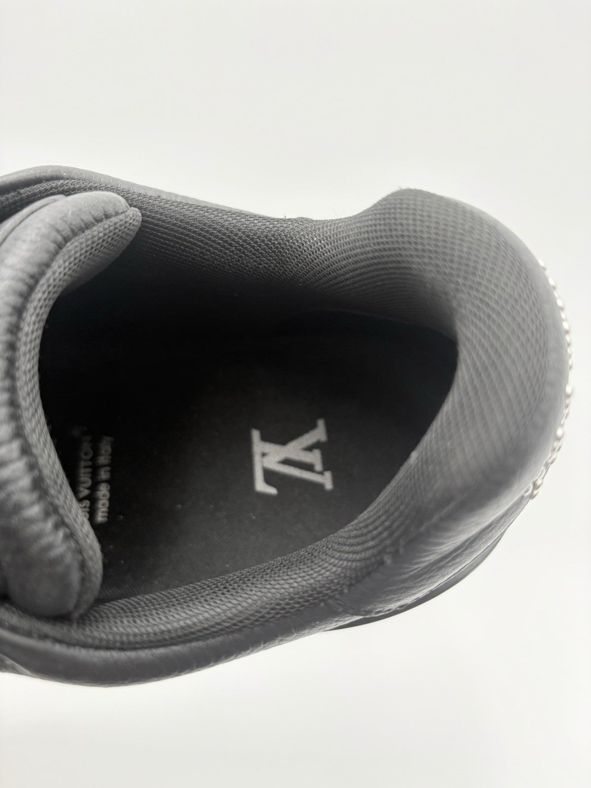 Size 8 LV (9-9.5 US) Louis Vuitton Studded Trainer ' Black ' | SUPER CLEAN!