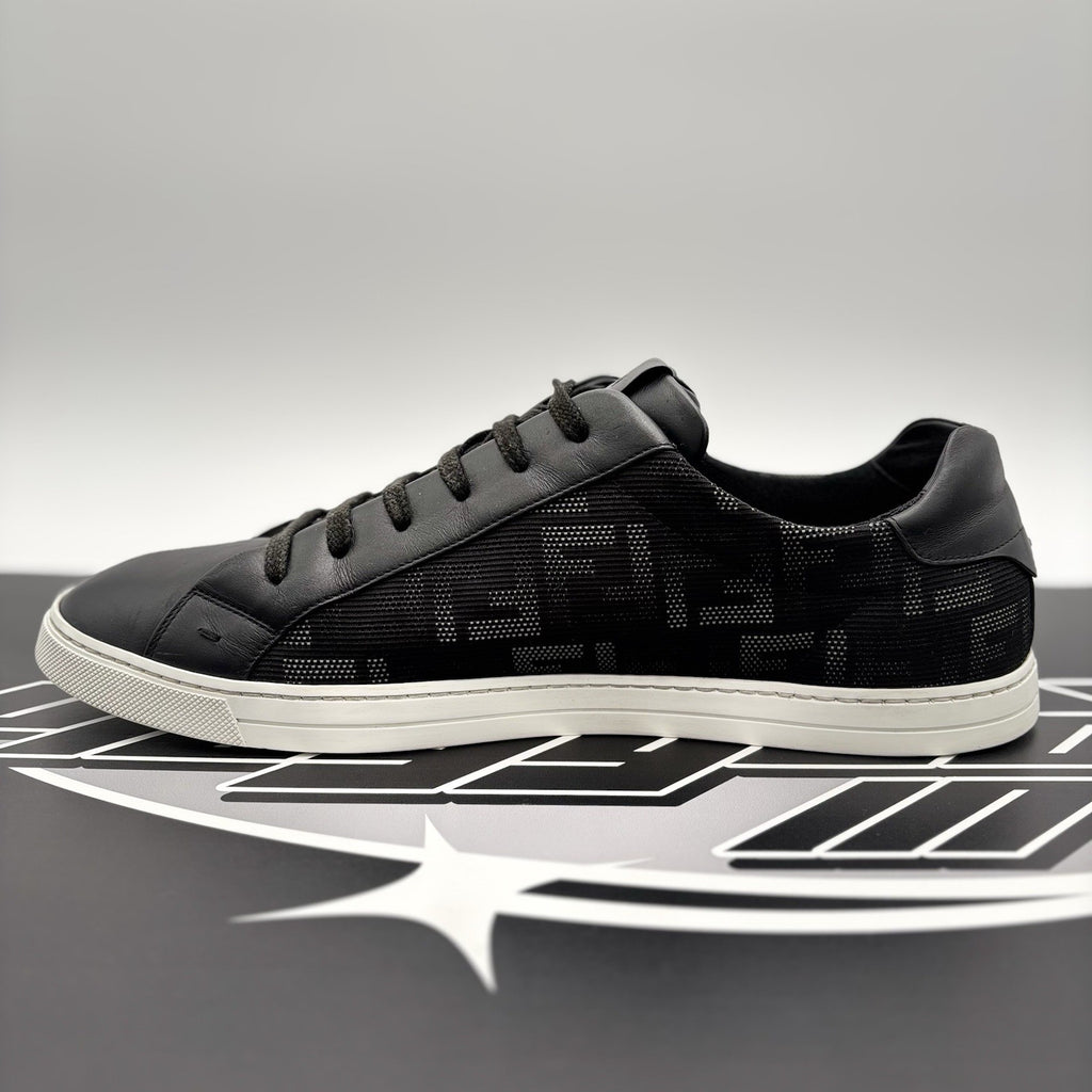 Size 12 UK (13 US) - Fendi FF Flash Logo Low ‘ Monogram Black ‘