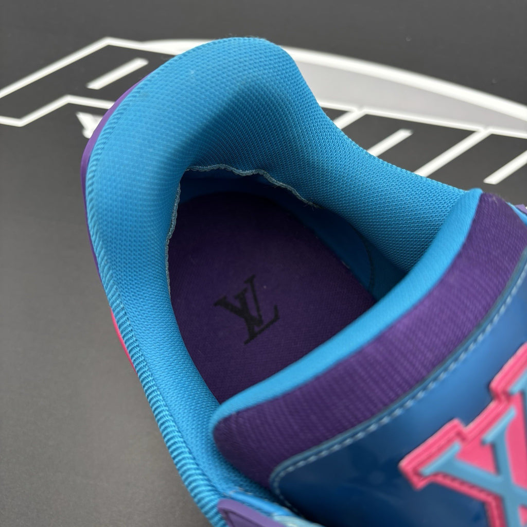 Size 11 LV (12-12.5 US) Louis Vuitton Trainer 'Purple Teal Metallic' GREAT COND!
