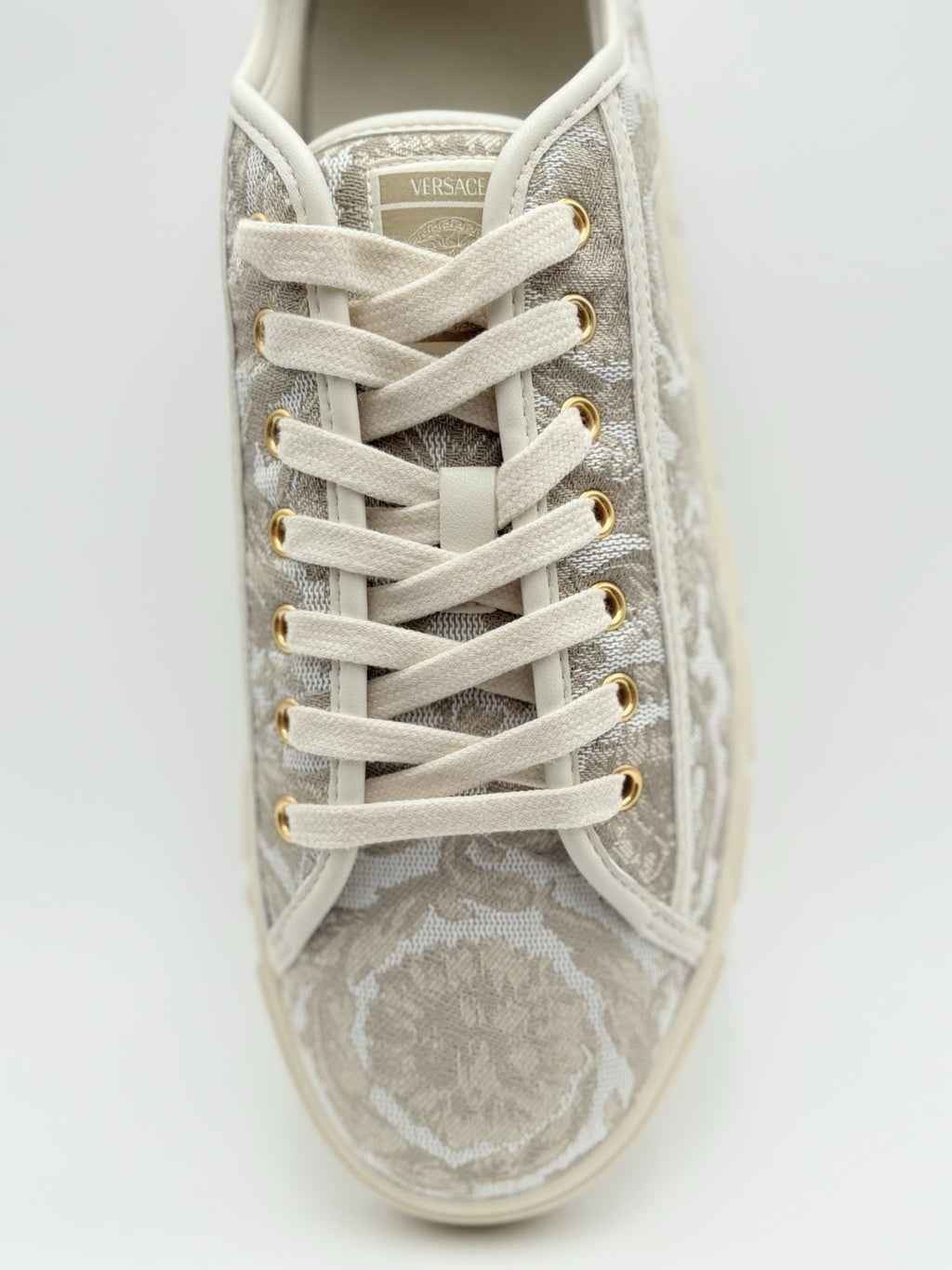 Size 44 (11 US) - Versace Barocco Greca Sneaker ' Beige Print ' | WORN ONCE!