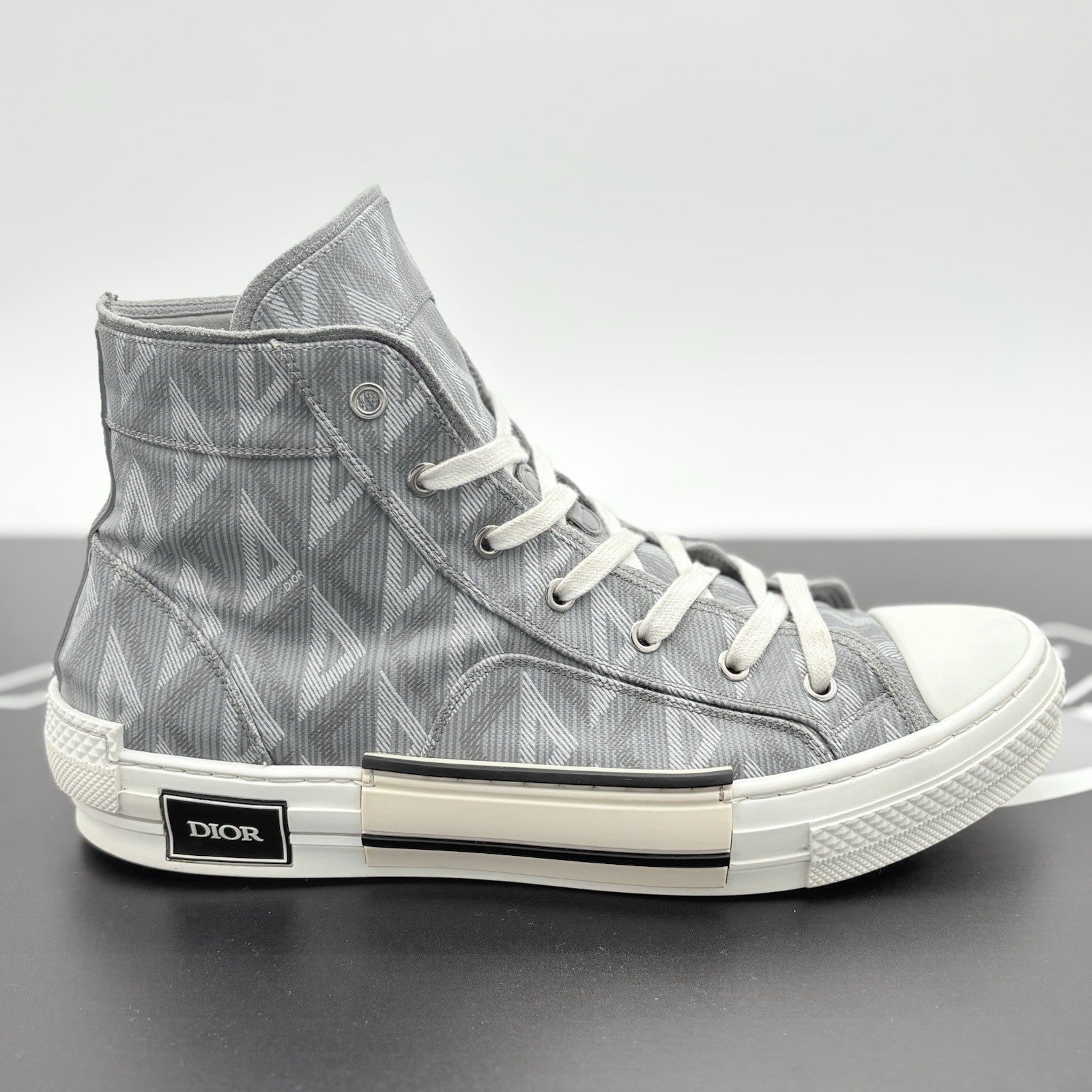 Size 45 (12 US) - Dior B23 High CD Diamond ' Grey White ' | GOOD CONDITION!