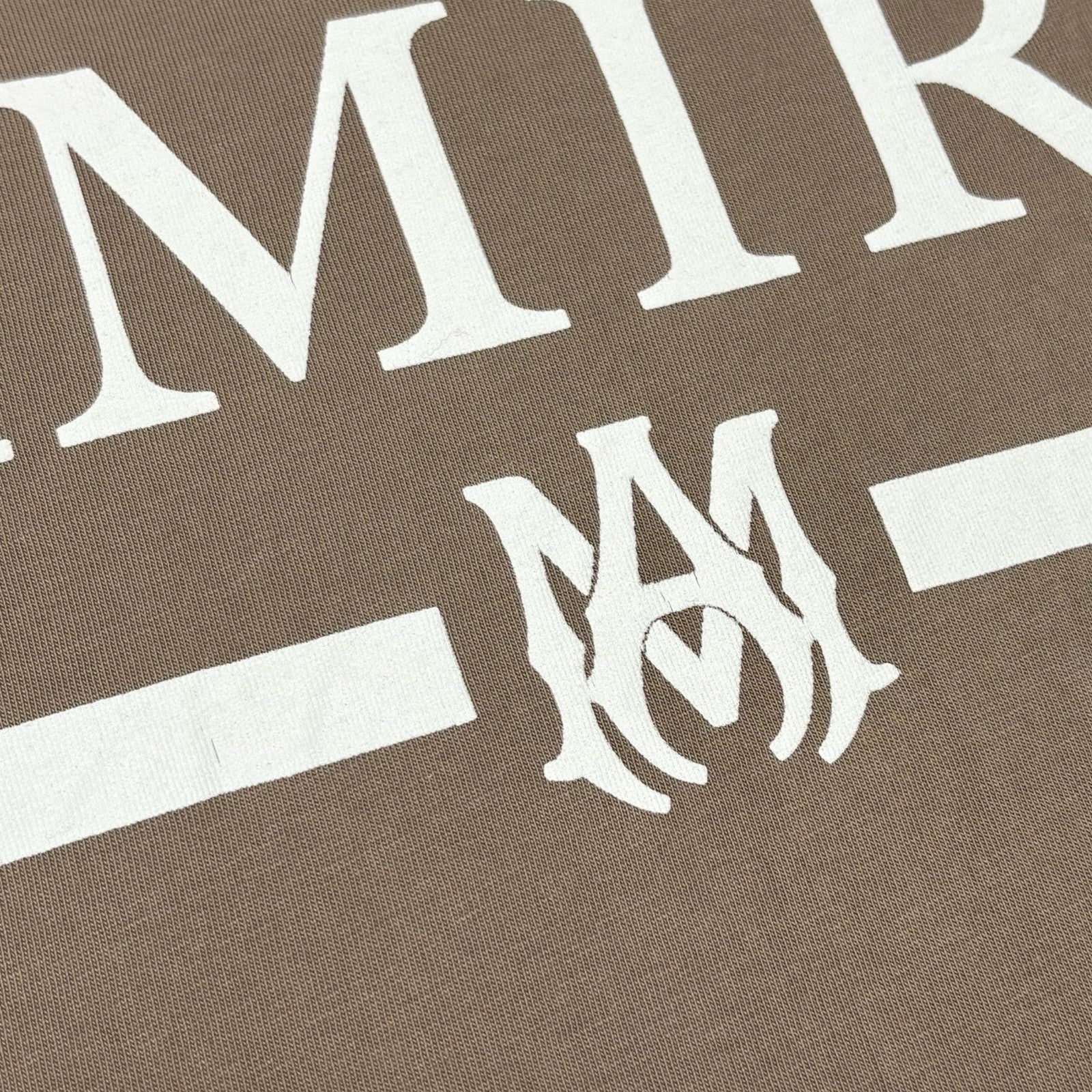 Size Small - Amiri Bar Logo T-Shirt ' Brown White ' | SUPER CLEAN!