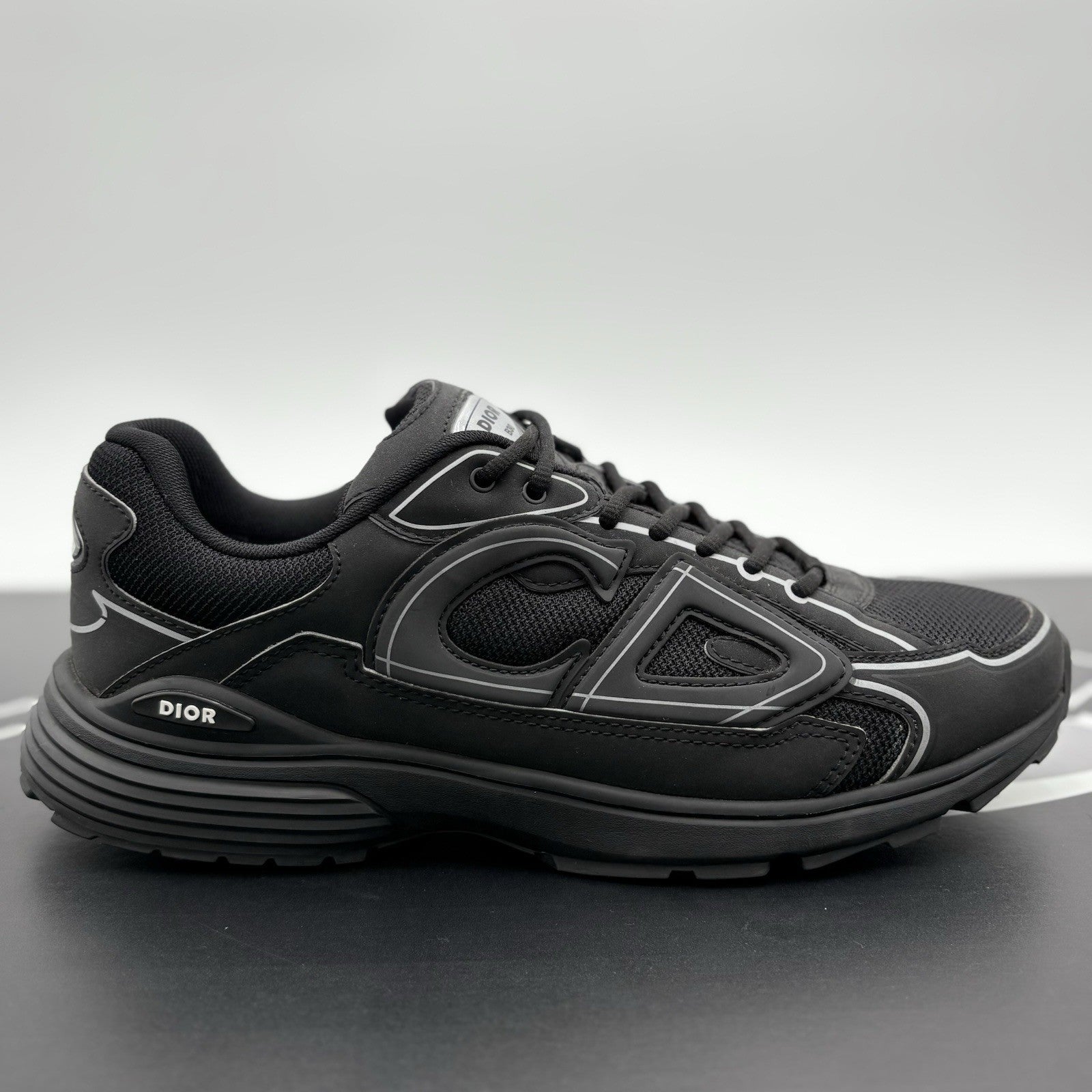 Size 45 (12 US) Dior B30 Reflective Sneaker ' Black ' | SUPER CLEAN!