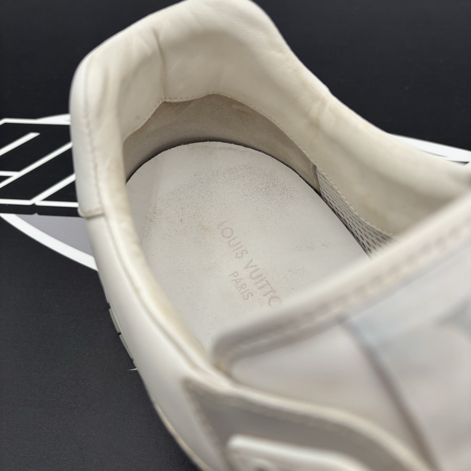 Size 12 LV (13-13.5 US) Louis Vuitton Run Away Sneaker ' White ' | GOOD!
