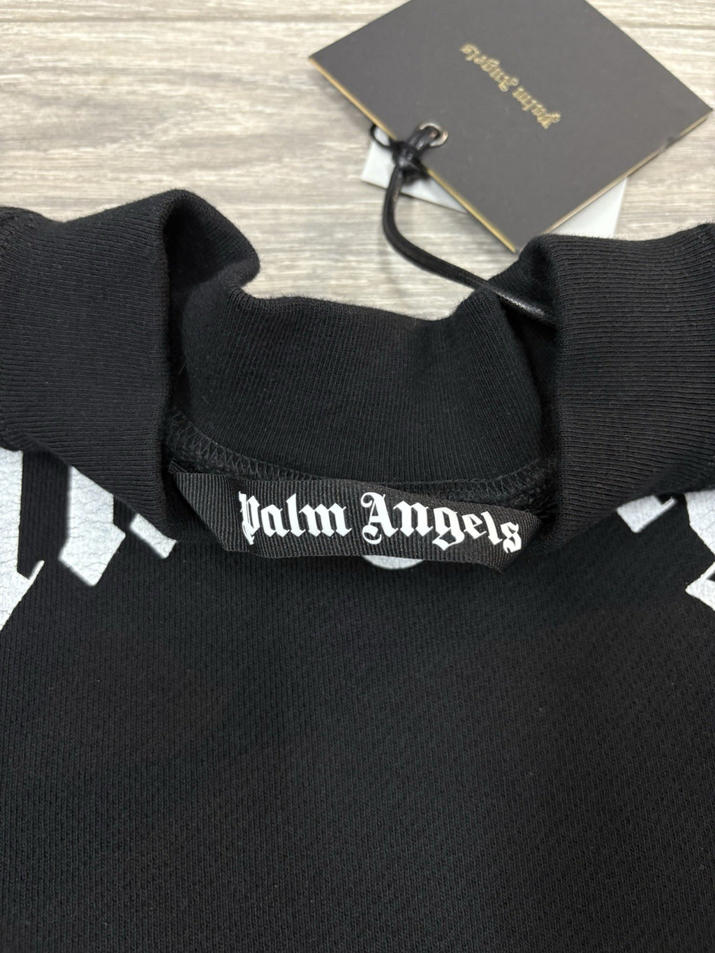 Size Medium - Palm Angels GD Curved Logo Crew Crewneck Sweater ' Black ' | NEW!
